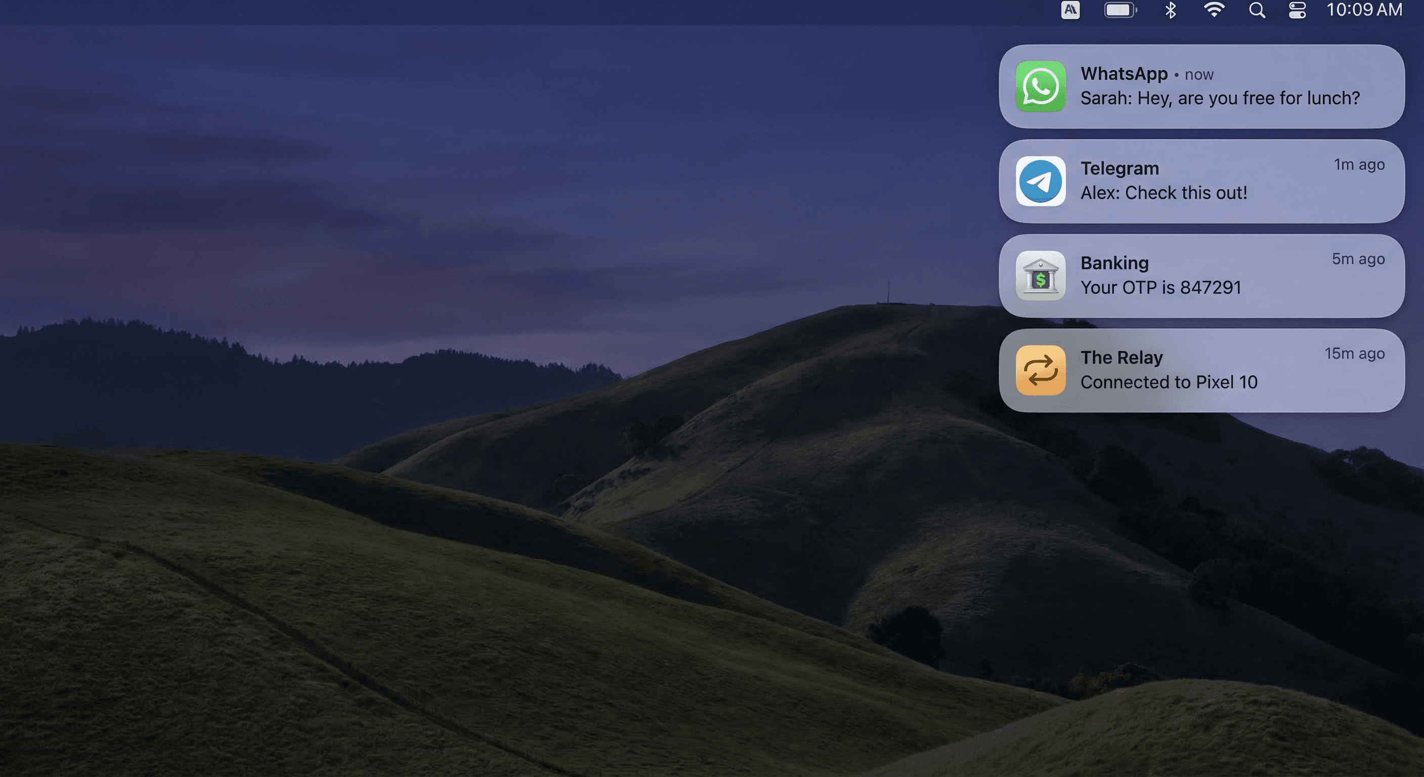 Notifications on Mac